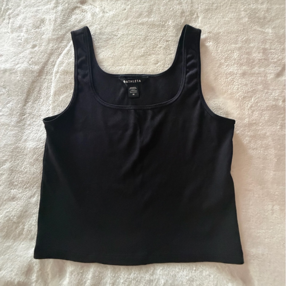 Athleta signature ribbed square crop